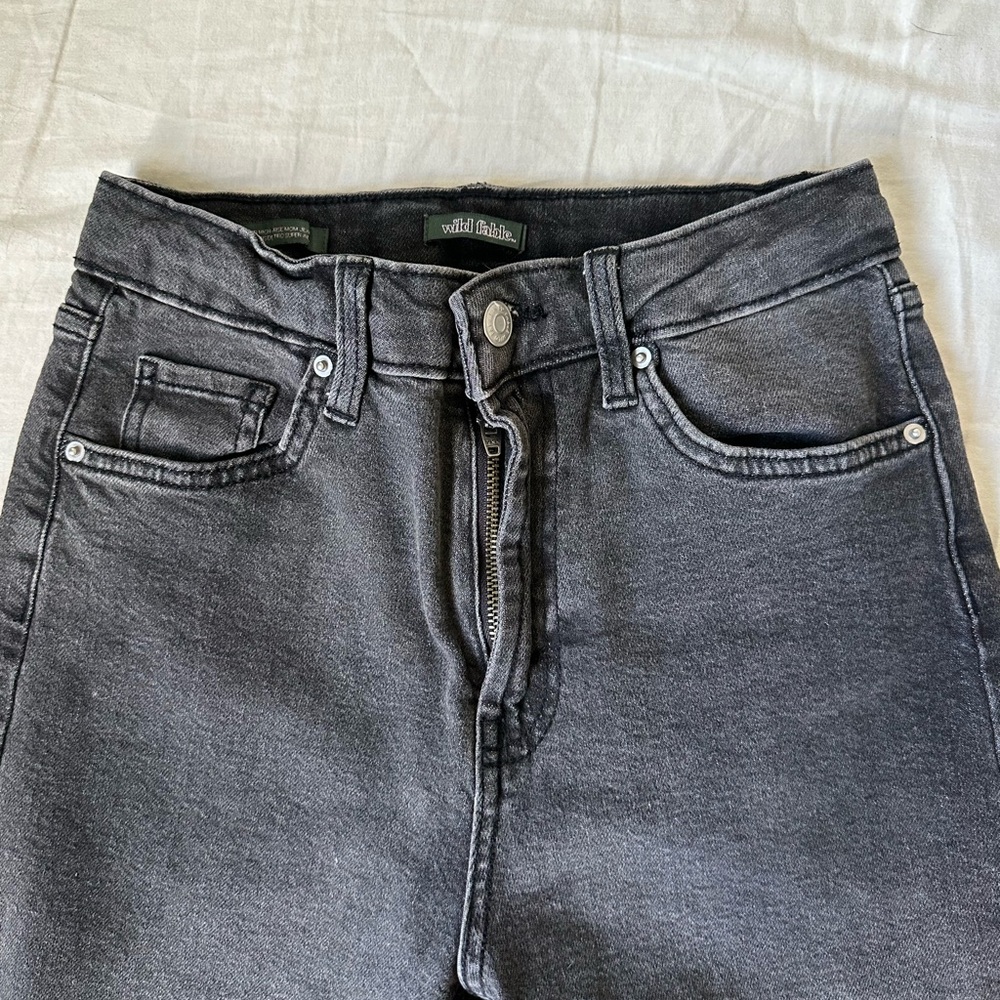 Wild Fable Women's Faded Black Mom Jeans